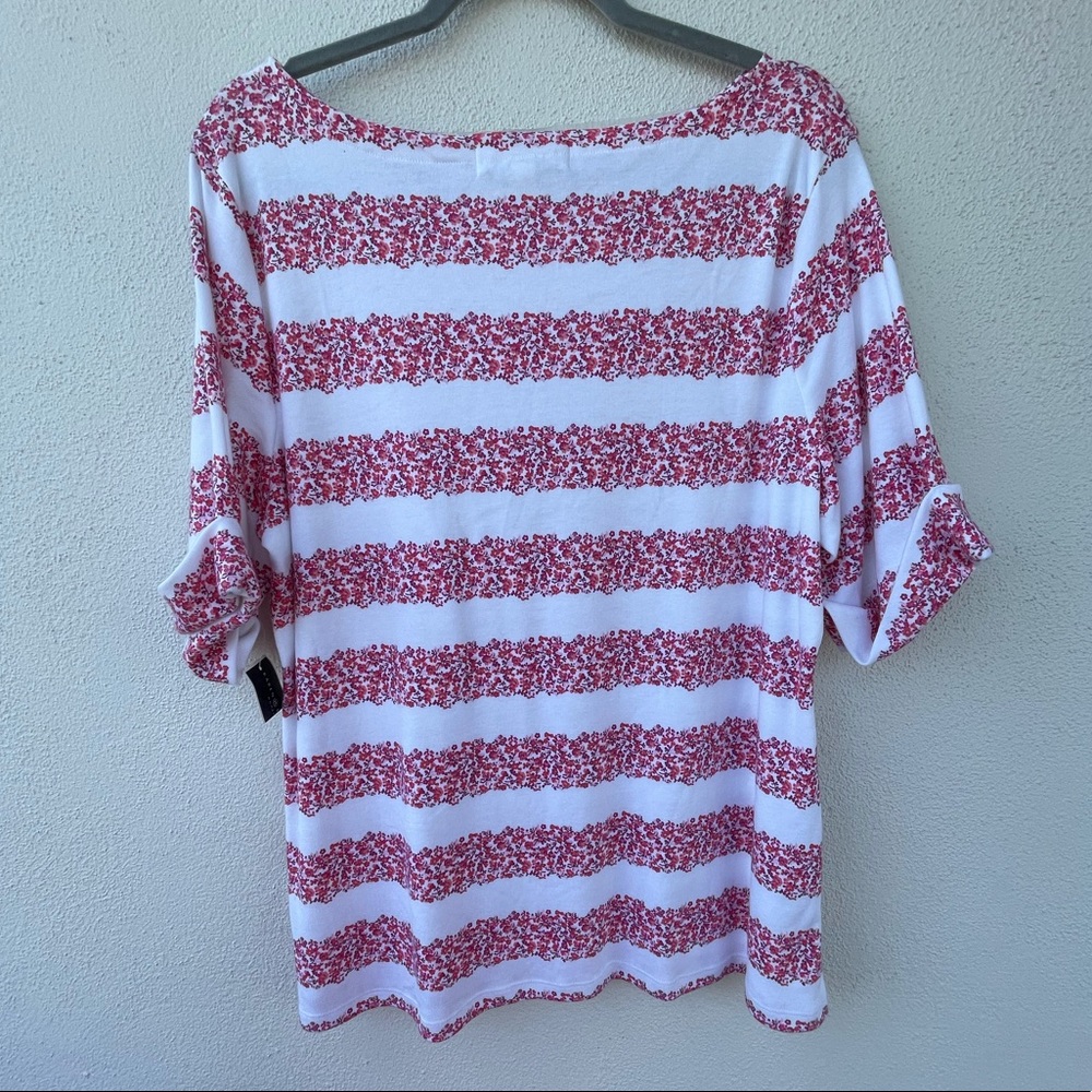 Pink floral blouse